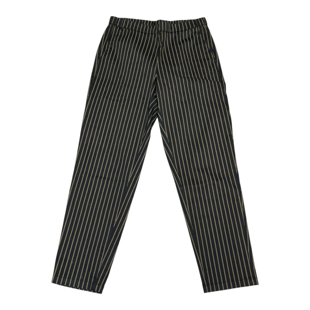 Masai‎ Copenhagen Striped Pants Size M | Black Yellow Pinstripe Elastic Waist
